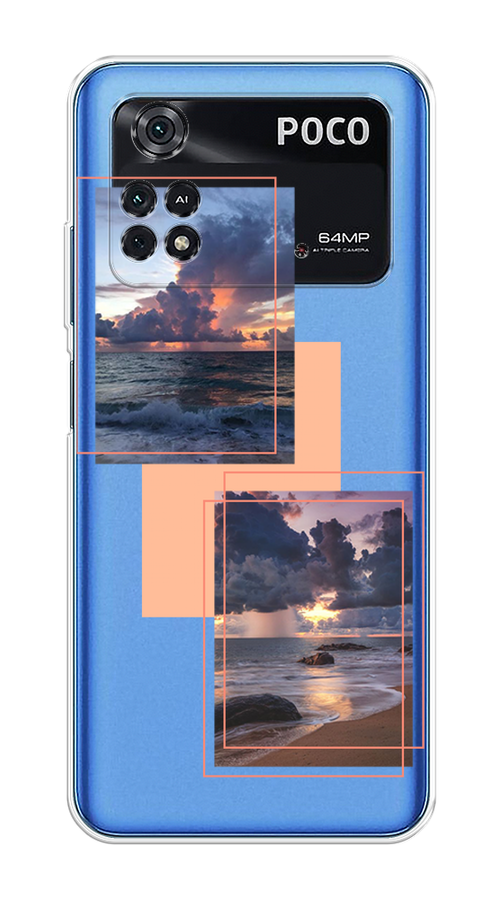 

Чехол на Xiaomi Poco M4 Pro 4G "Sky collage", Розовый;прозрачный;синий, 313050-1