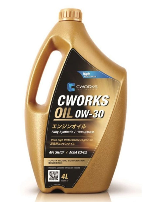 фото Масло моторное, синтетическое, cworks oil 0w-30 c3, 4 л.