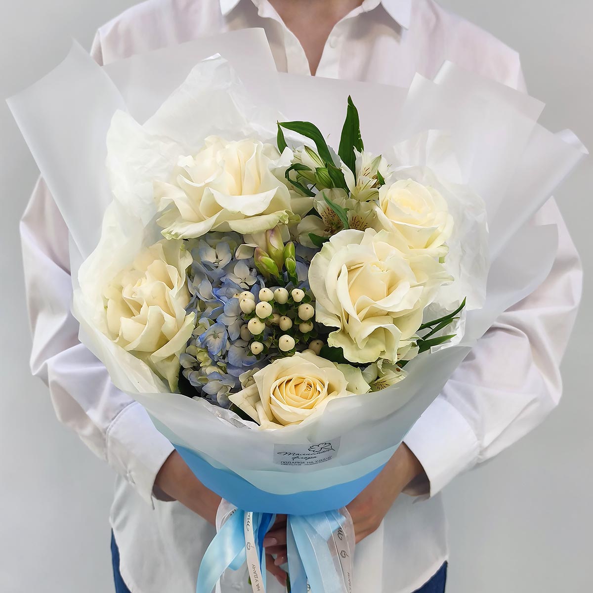 

Букет живых цветов, Талисман Флора, B2108, 50см