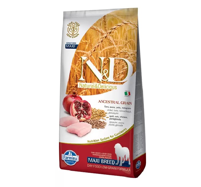 

Сухой корм для собак Farmina N&D Maxi, для крупных пород, курица и гранат, 12кг, N&D Maxi
