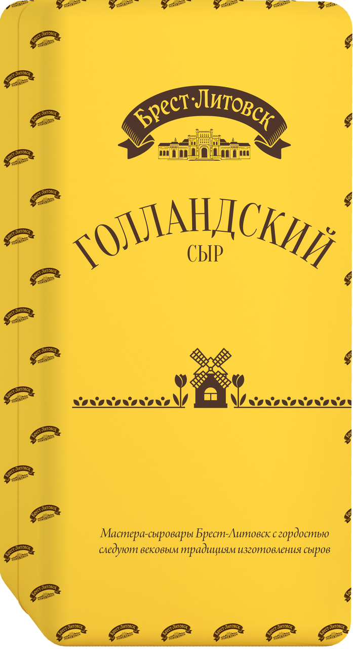 Сыр полутвердый Брест-Литовск голандский 45% 3,5 кг