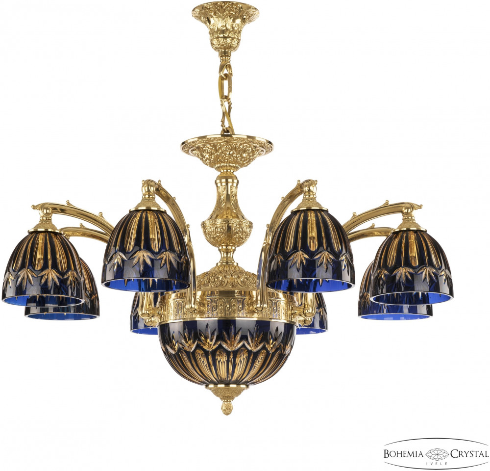 

Подвесная люстра Verona 72211P/8/210 G P1 D Amber-Blue/H-1I