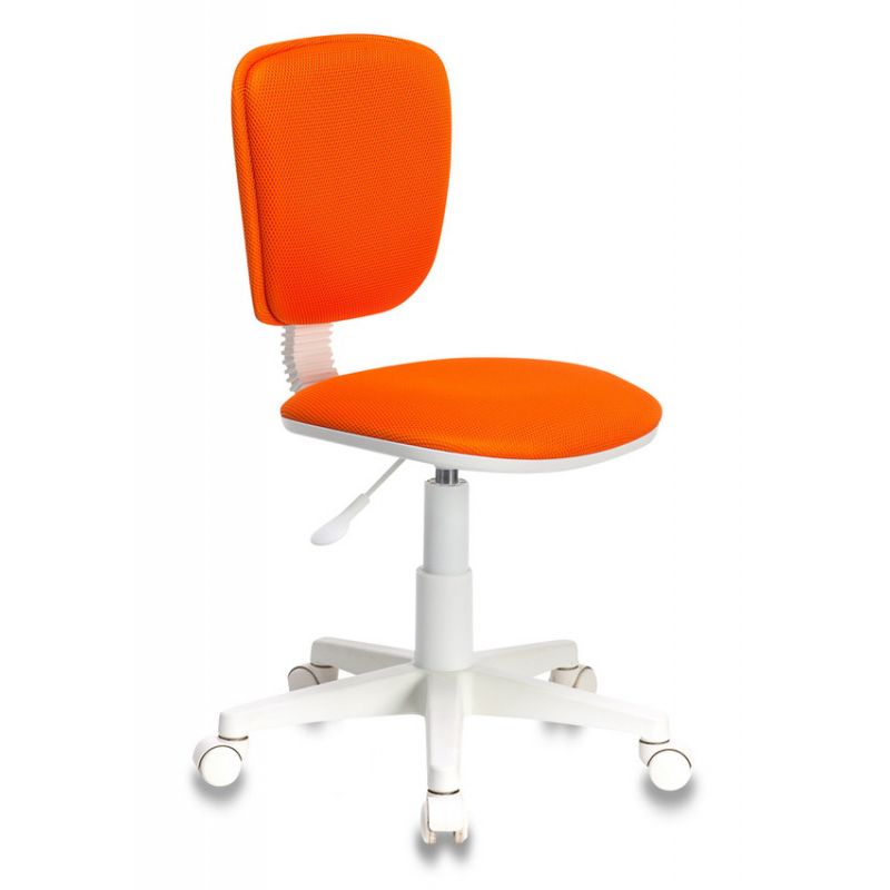 

Кресло детское Бюрократ CH-W204NX, на колесиках, ткань, оранжевый [ch-w204nx/orange]