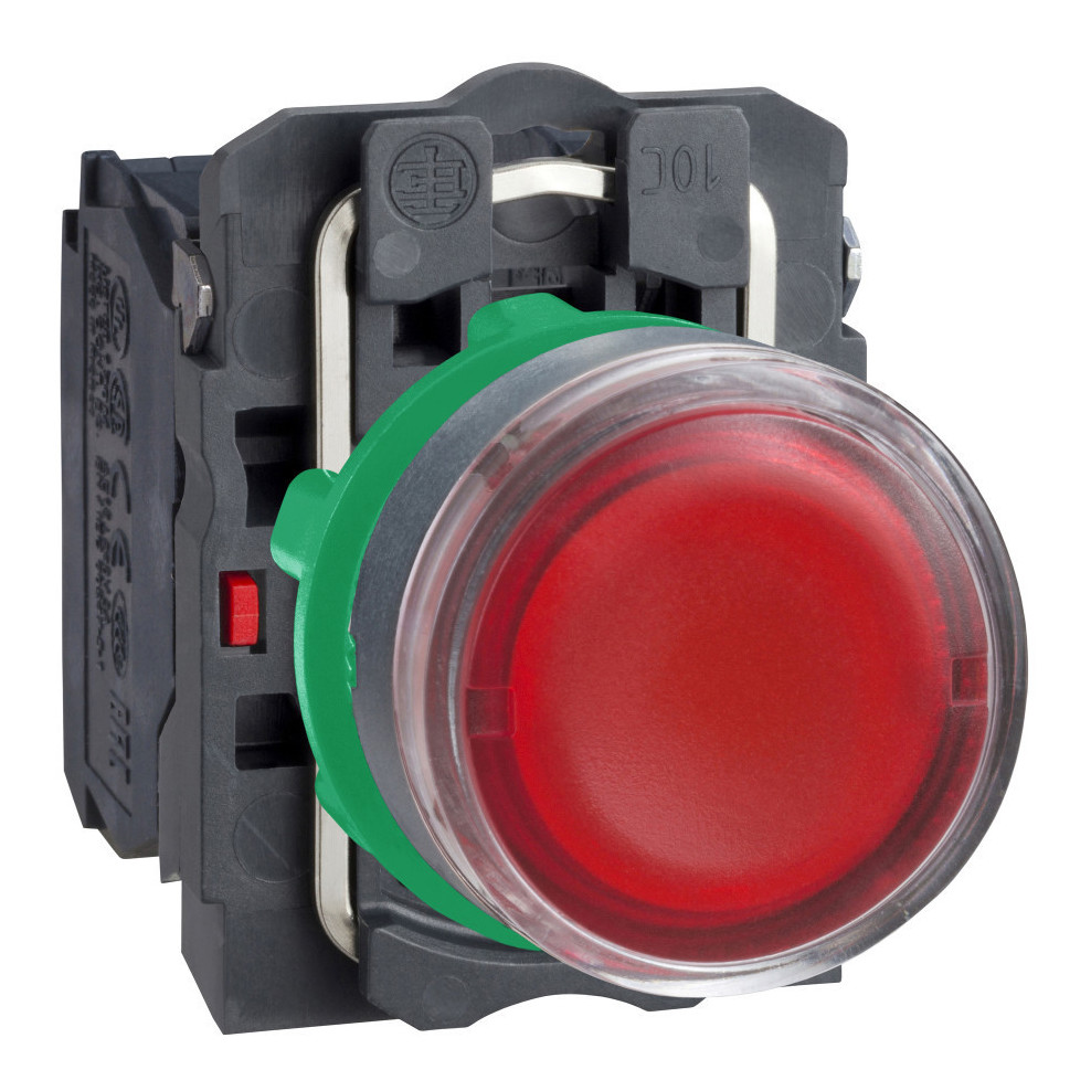 фото Кнопка красная с подсветкой 1но/1нз | код. xb5aw34b5 | schneider electric ( 1шт. )