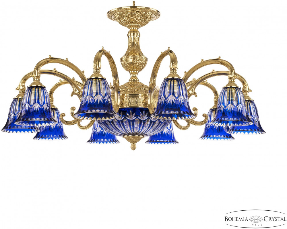 

Подвесная люстра Verona 72209P/10/250 G P2 D Clear-Blue/H-1I