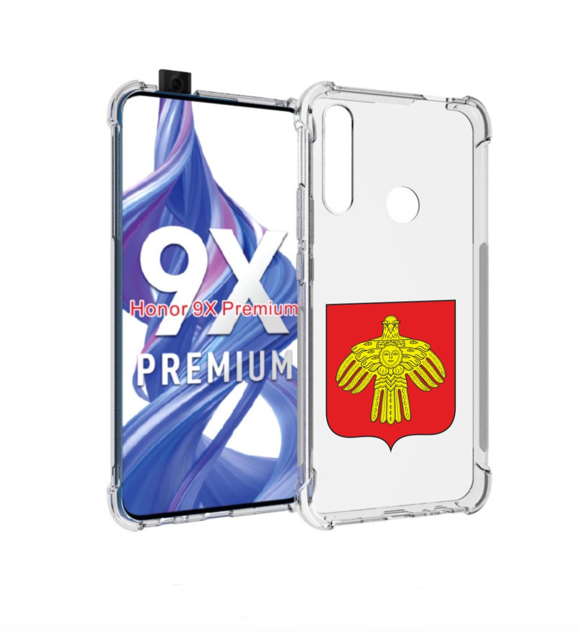 

Чехол бампер MyPads герб-коми-сыктывкар для Honor 9X (STK-LX1)/H, Прозрачный, Tocco