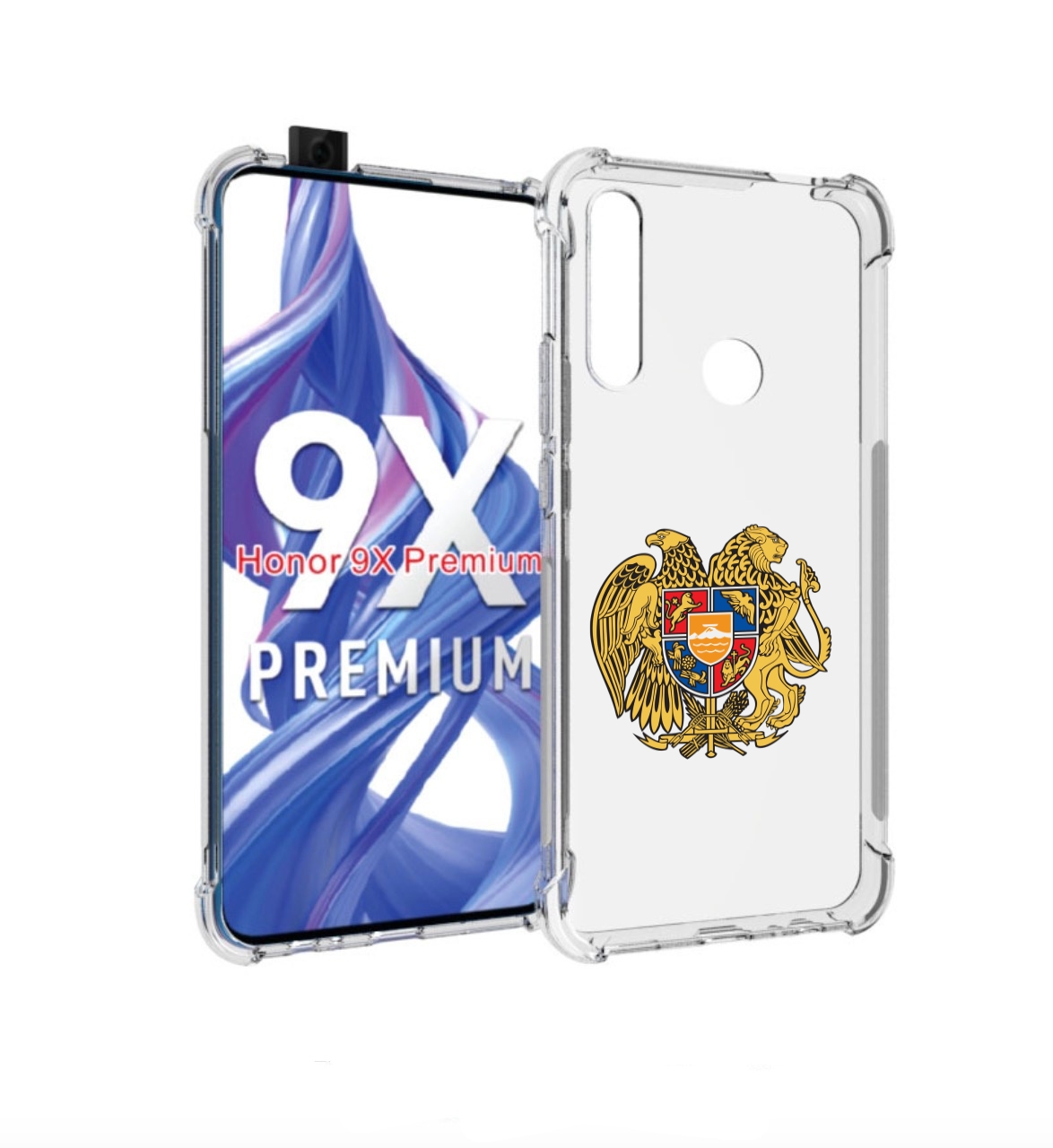 

Чехол бампер MyPads герб-армении для Honor 9X (STK-LX1)/Huawei H, Прозрачный, Tocco