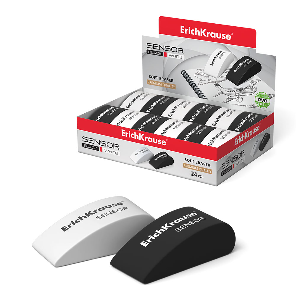 

Ластик ErichKrause Sensor Black&White, Белый;черный