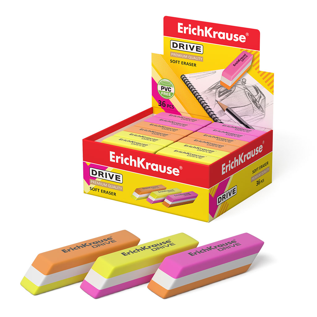 

Ластик ErichKrause Drive, Разноцветный