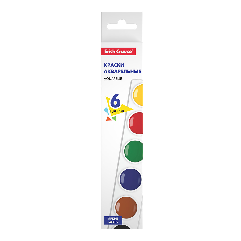 

Краски акварельные ErichKrause Basic 6 цветов