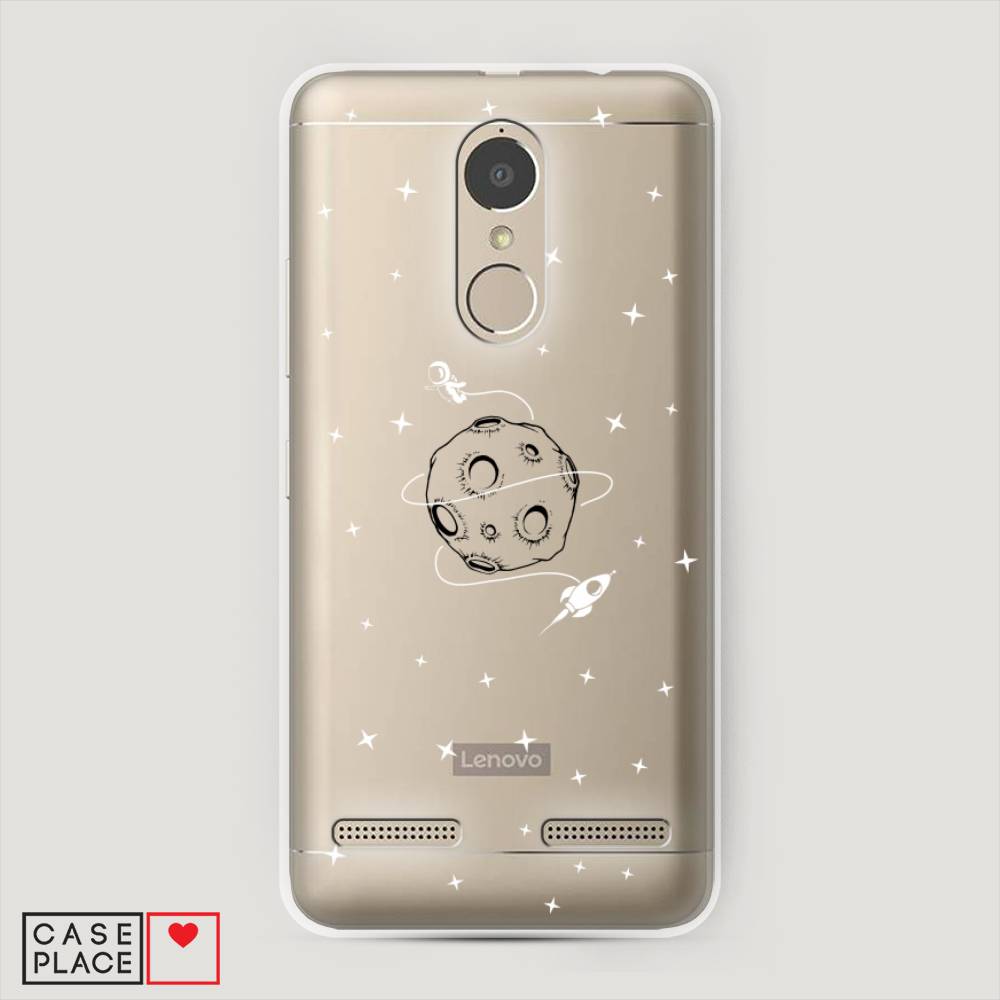 

Чехол на Lenovo K6 Power "Полет вокруг луны", Белый;серый;черный, 112350-2