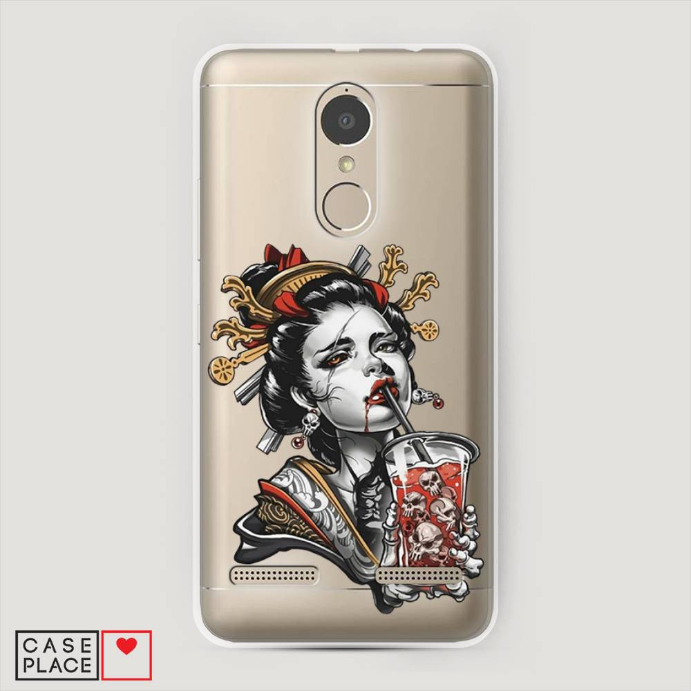 

Чехол на Lenovo K6 Power "Опасная гейша", Красный;черный;серый, 112350-4