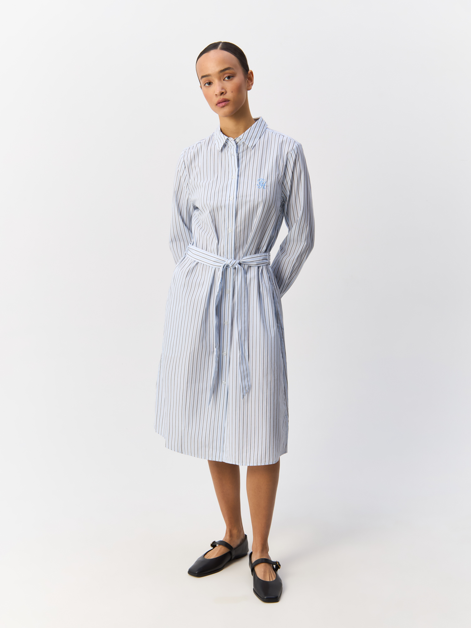 

Платье женское Tommy Hilfiger WW0WW42305 голубое 50, Голубой, WW0WW42305