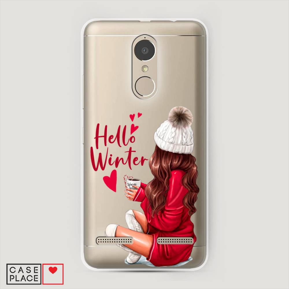 

Чехол на Lenovo K6 Power "Hello winter", Красный;белый;коричневый, 112350-5