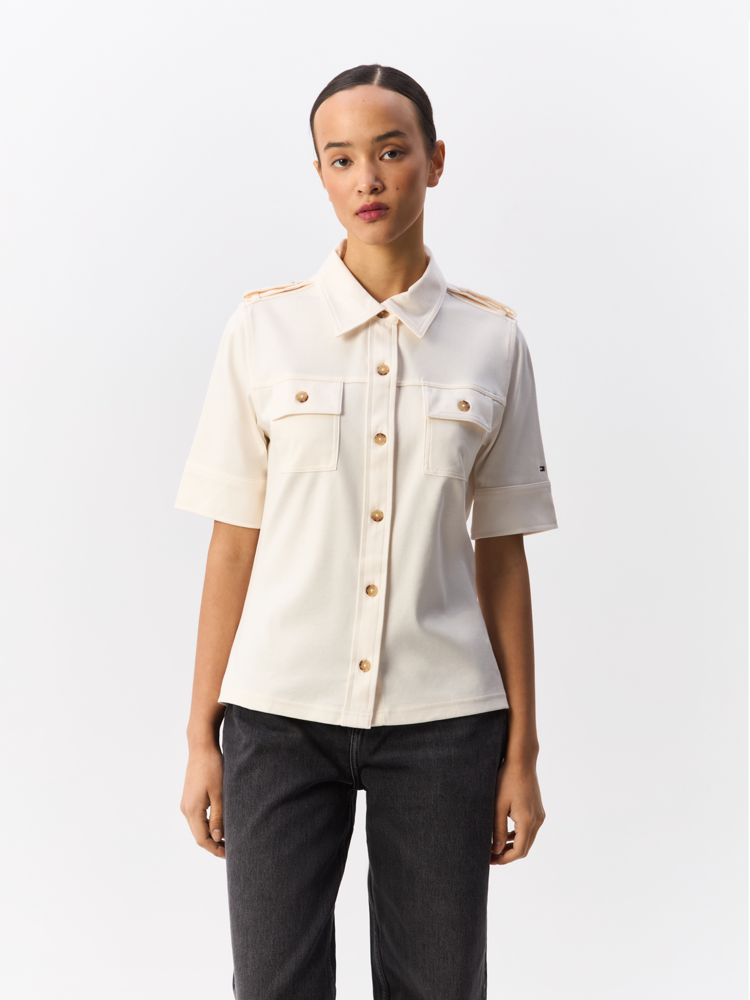 

Рубашка женская Tommy Hilfiger WW0WW42380 белая XXL/54-56, Белый, WW0WW42380
