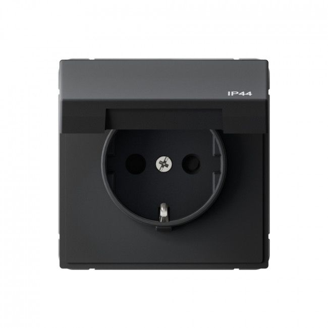 

Розетка 2К+З 16А IP44 250В с заземлением со шторками с крышкой Systeme Electric GAL441046, Черный