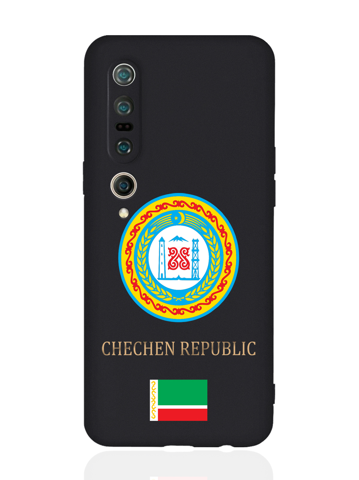 

Чехол SignumCase для Xiaomi Mi 10 Pro Герб Чечни черный, Разноцветный