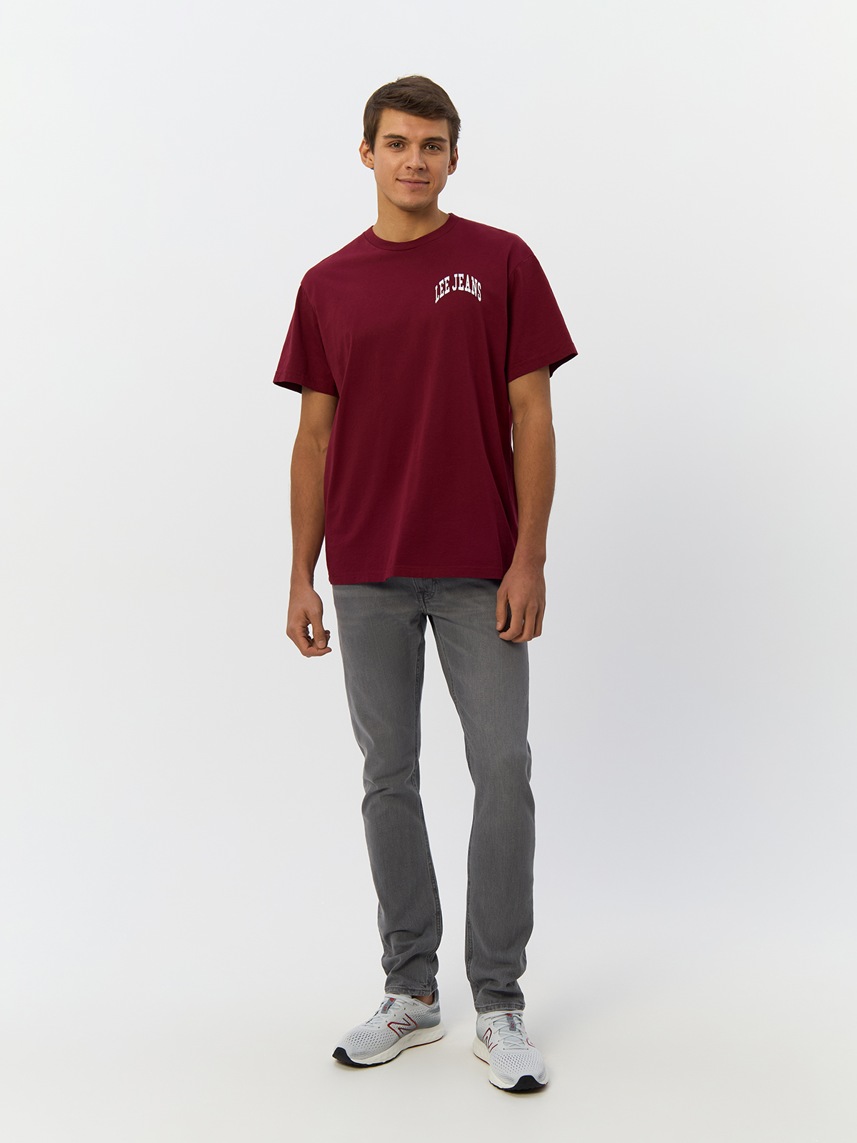 

Футболка мужская Lee 112341728 красная S, Красный, 11234172