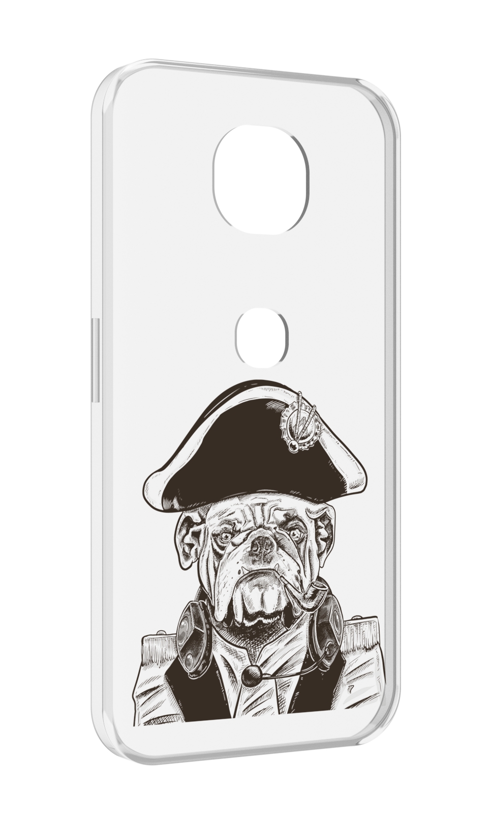 

Чехол MyPads мопс генерал для Motorola Moto G5S (XT1799-2), Прозрачный, Tocco