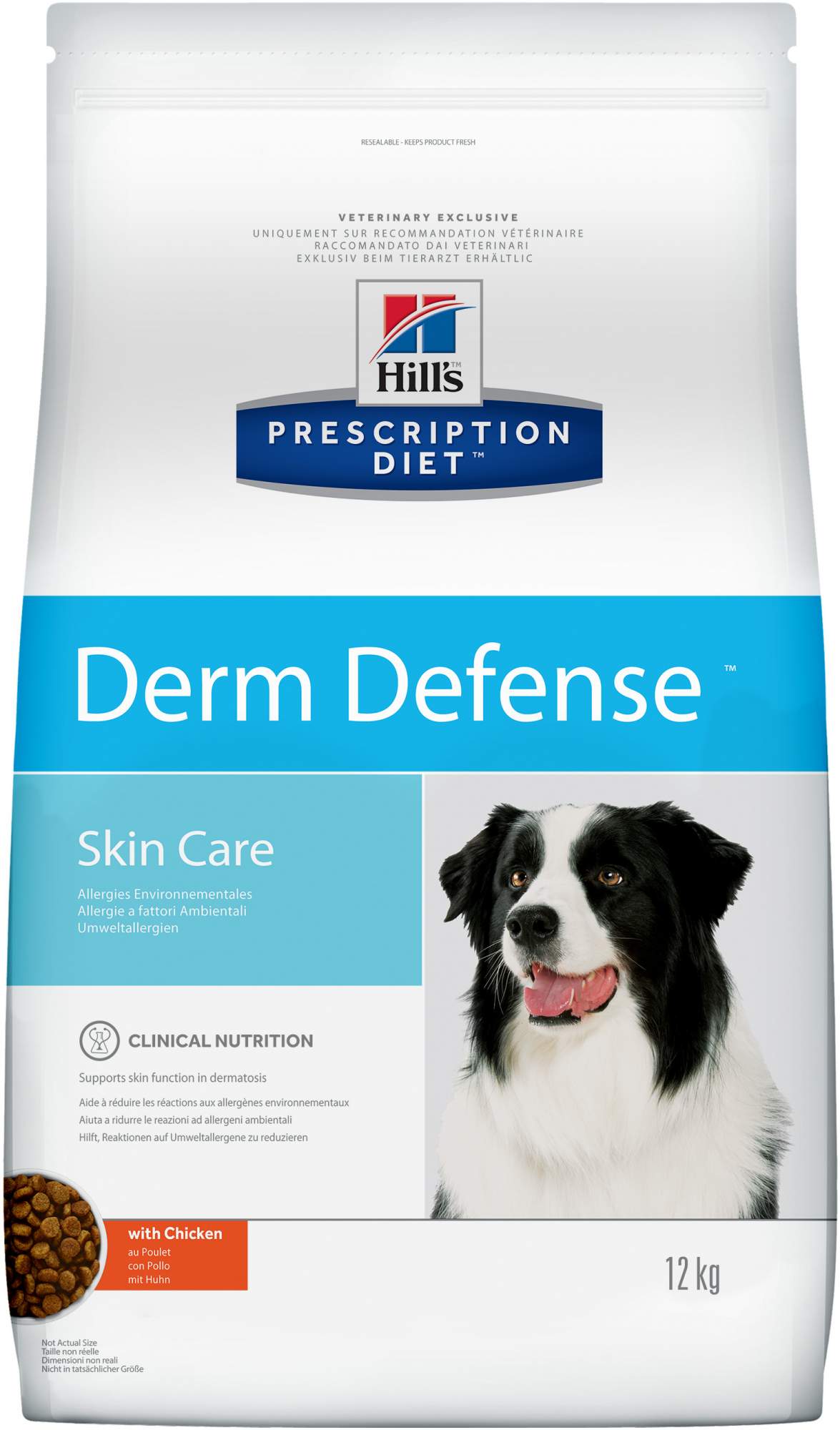 фото Сухой корм для собак hill's prescription diet derm defense skin care, курица, 12кг