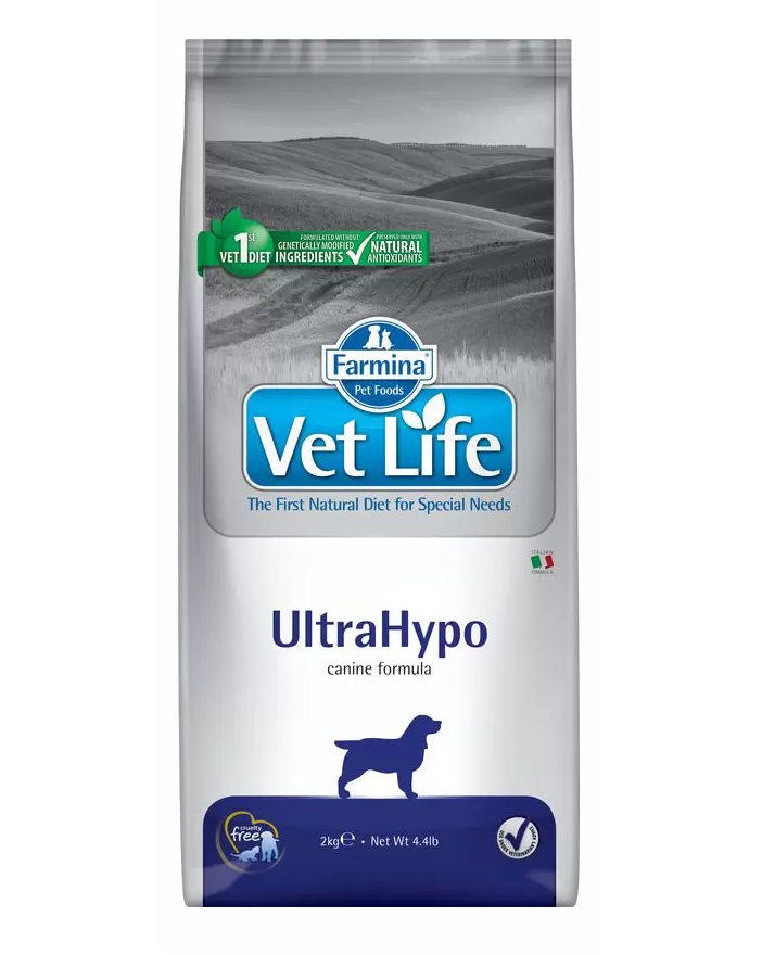 

Сухой корм для собак Farmina Vet Life UltraHypo, гипоаллергенный, рыба, 2кг, Vet Life UltraHypo
