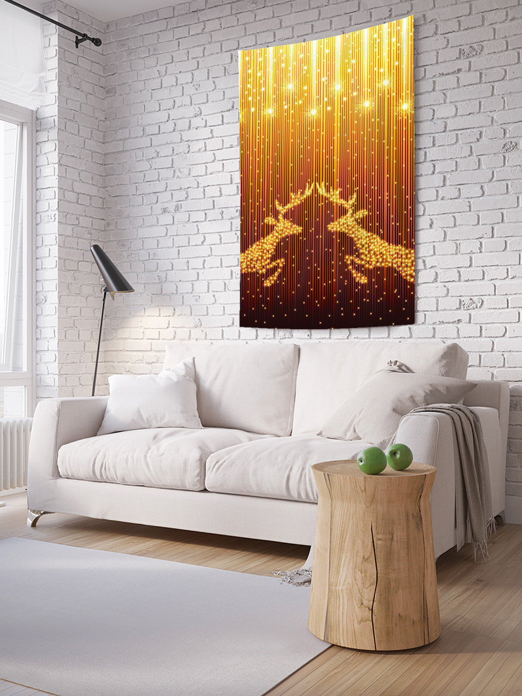 

Вертикальное фотопанно на стену JoyArty Золотые олени 150x200 см, Золотые олени