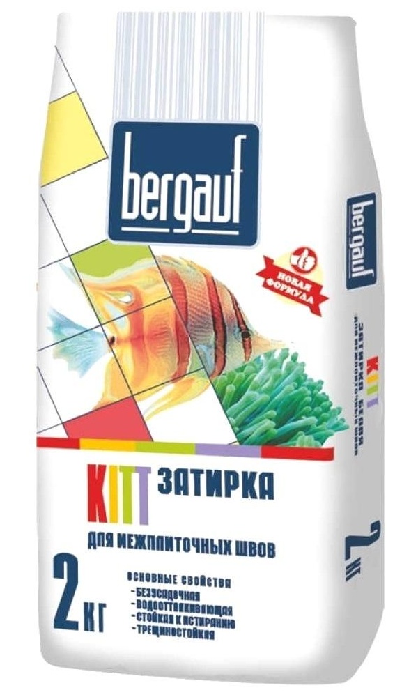 Затирка для межплиточных швов Bergauf Kitt (серая; 2 кг) 6637