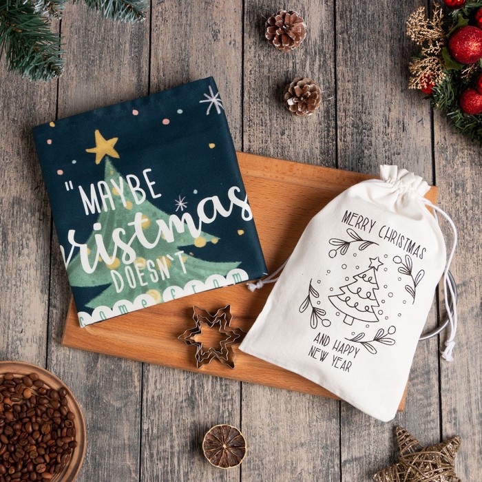 

Этель Набор в мешочке Christmas полотенце 40х73см, формочки для запекания 3 шт