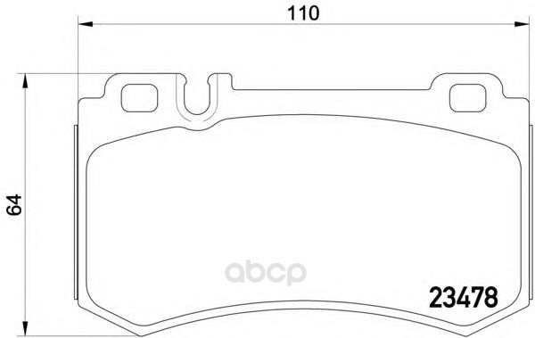 

2347801 колодки дисковые задние MB CLK C209/A209 55 AMG/C215 5.5-6.3 99>