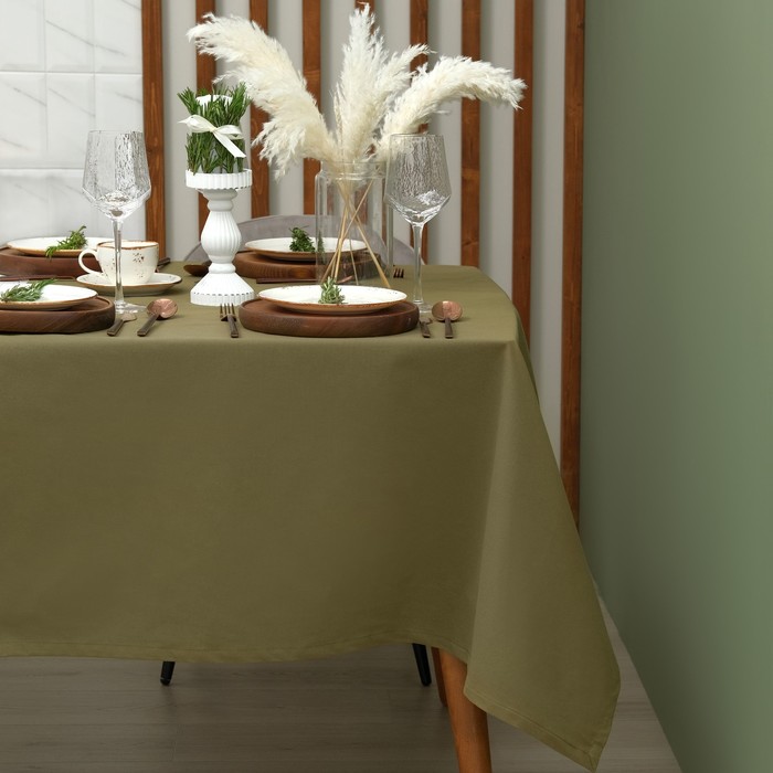 фото Этель скатерть этель kitchen 150х180 см, цвет зелёный, 100% хл, саржа 220 г/м2