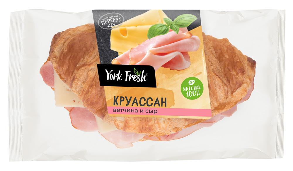 

Круассан York Fresh с ветчиной и сыром, 115 г