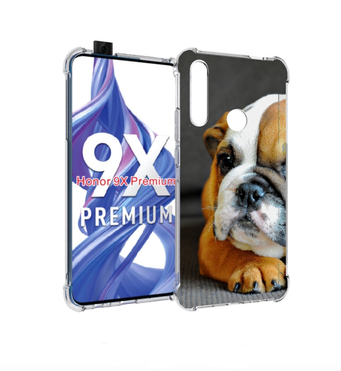 

Чехол бампер MyPads англиискии бульдор для Honor 9X (STK-LX1)/, Прозрачный, Tocco