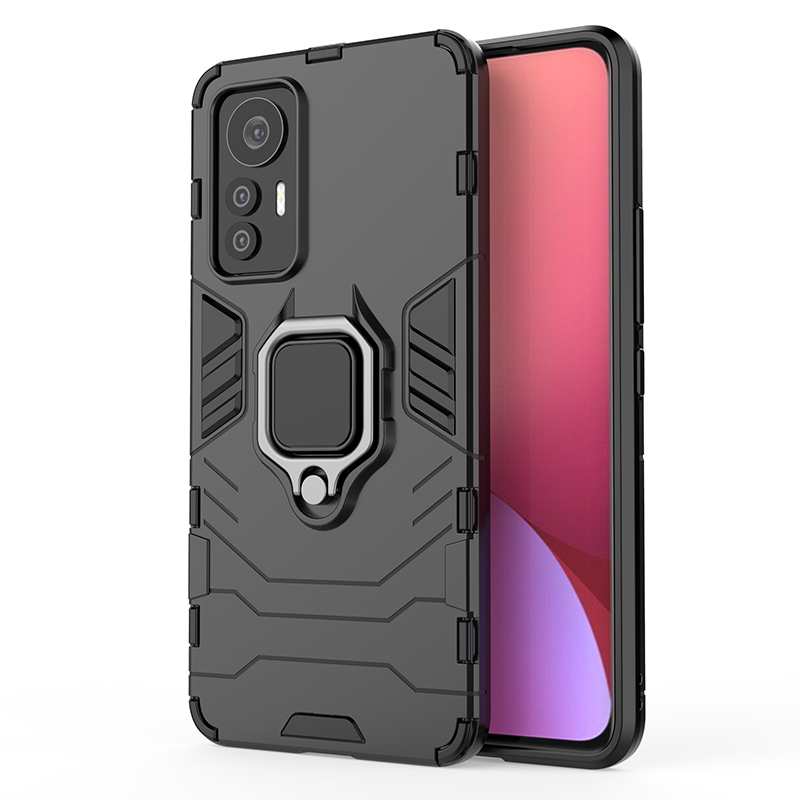 

Противоударный чехол Panther Case для Xiaomi 12 Lite с кольцом, черный, Panther Case