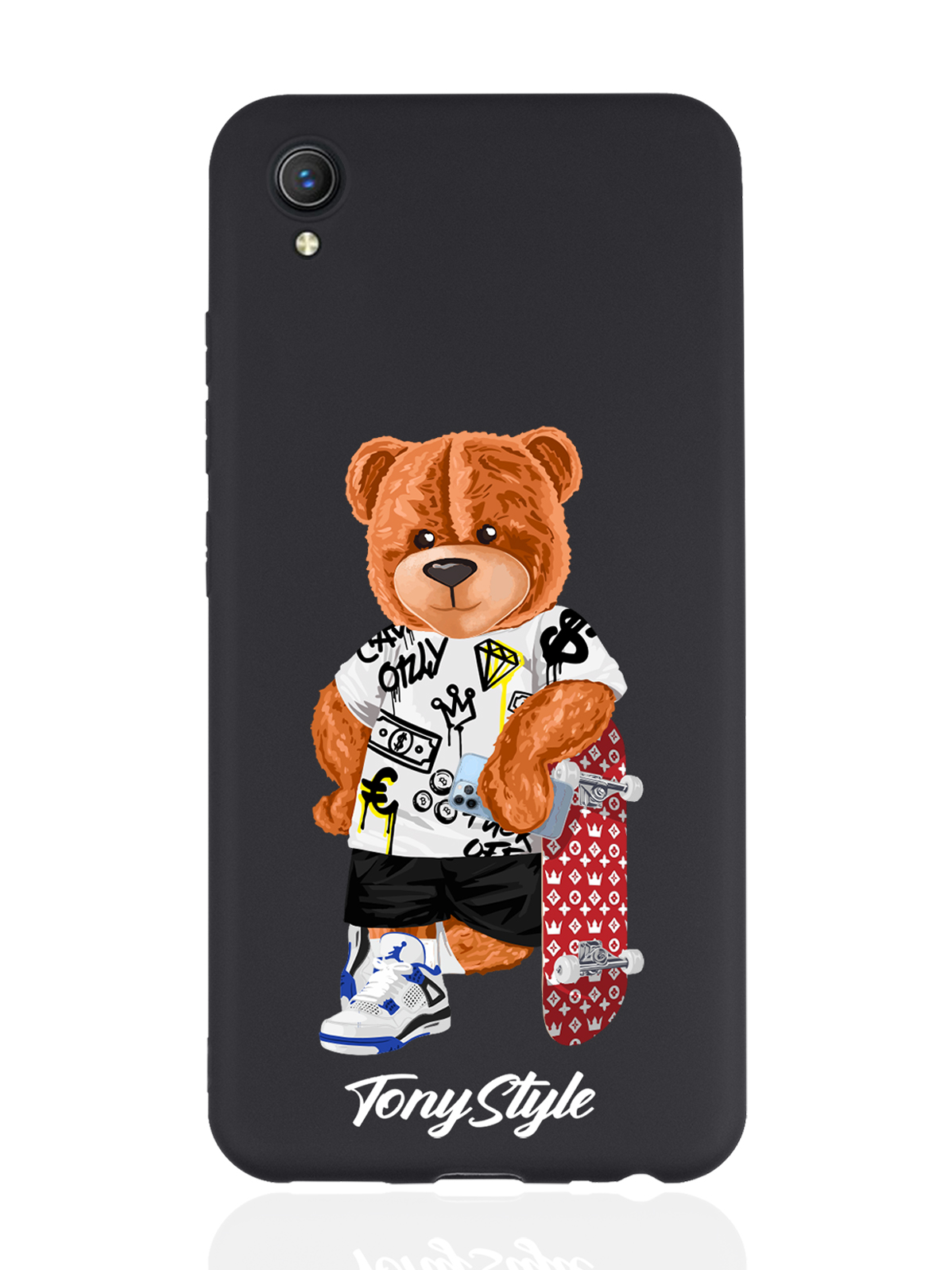 

Чехол Tony Style для Vivo Y1S/Y91C Tony Style со скейтом черный, Коричневый;черный;красный