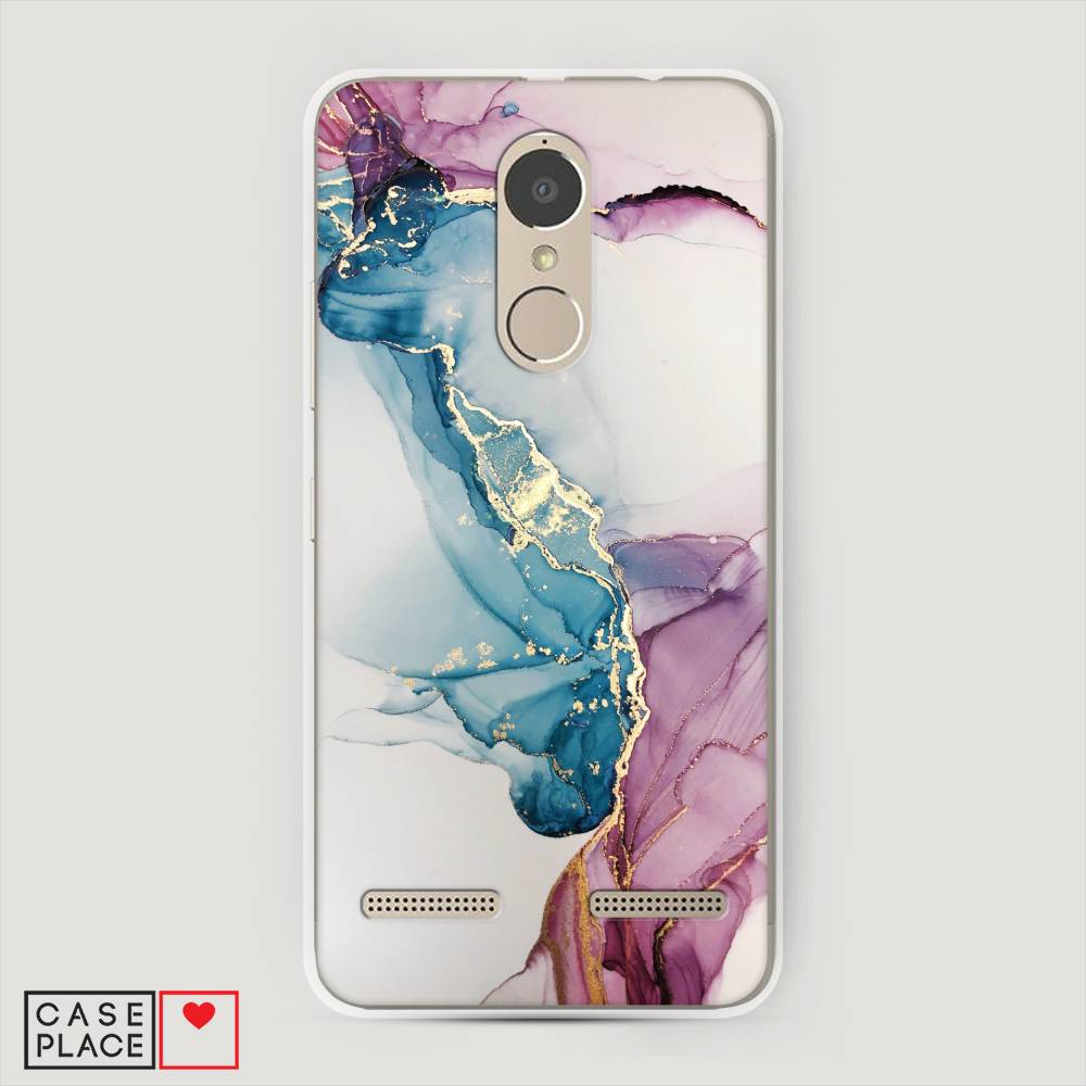 

Чехол на Lenovo K6 Power "Розовые разводы рисунок", 112350-3