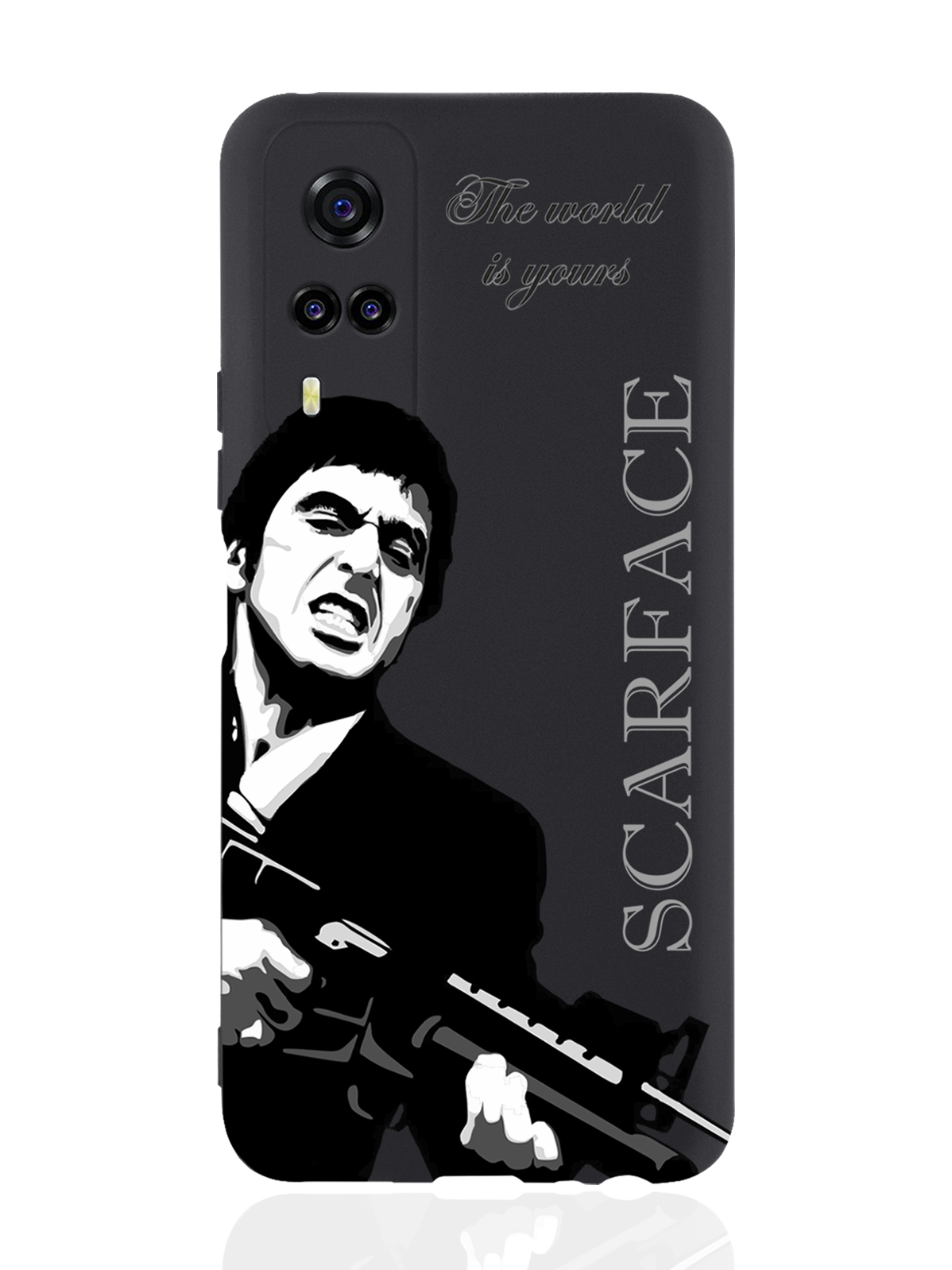 

Чехол MustHaveCase для Vivo Y31/Y53S Scarface Tony Montana/ Лицо со шрамом черный, Серый;черный