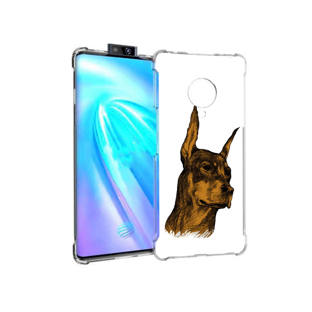 

Чехол MyPads Tocco для Vivo NEX 3 скетч доберман (PT136035.381.605), Прозрачный, Tocco