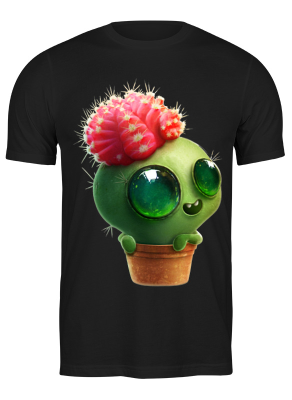 

Футболка мужская Funny cactus 2851978 Printio черная 2XL, Funny cactus 2851978