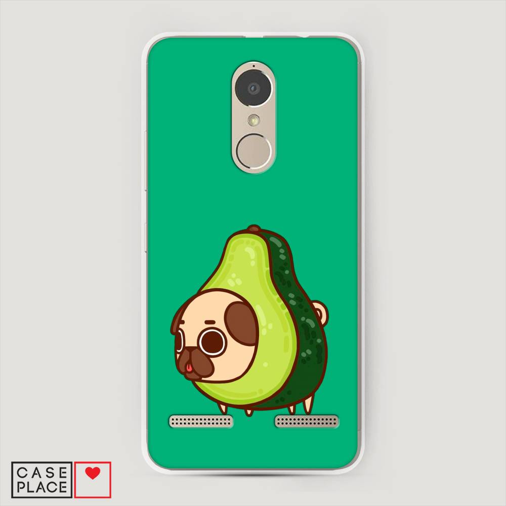 

Чехол на Lenovo K6 Power "Мопс авокадик", Зеленый, 112350-1