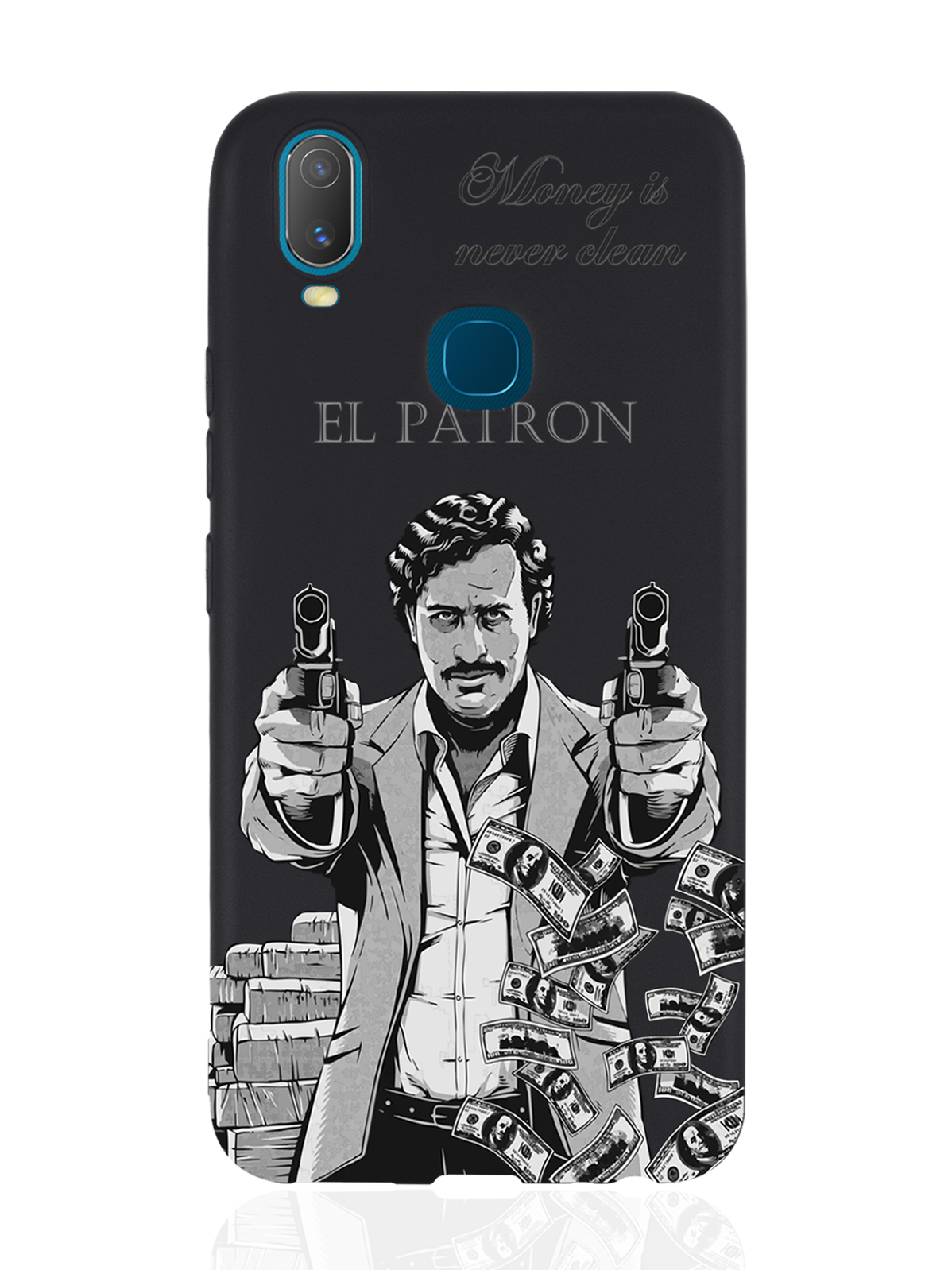 

Чехол MustHaveCase для Vivo Y11 El Patron Pablo Escobar/ Пабло Эскобар черный, Серый;черный