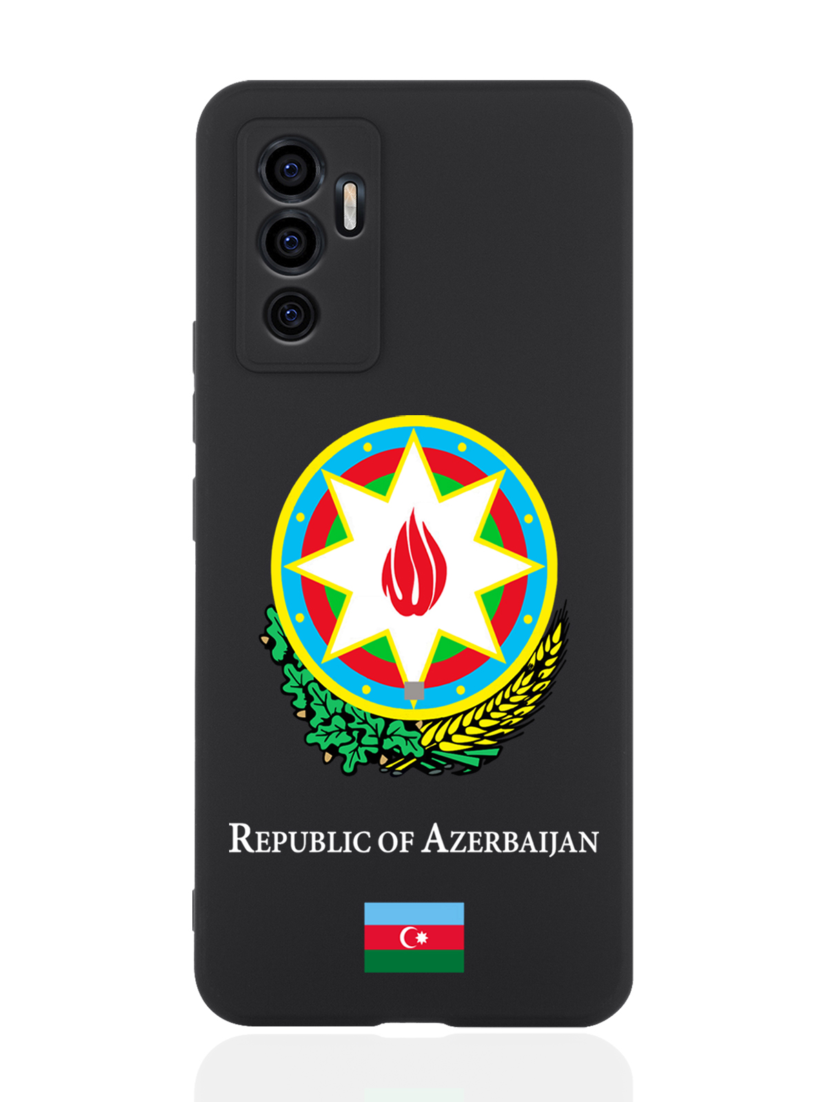 

Чехол SignumCase для Vivo V23e Герб Азербайджана черный, Разноцветный