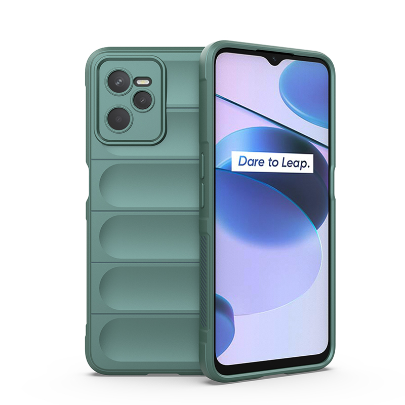 

Противоударный чехол Flexible Case для Realme C35, зеленый, Flexible Case