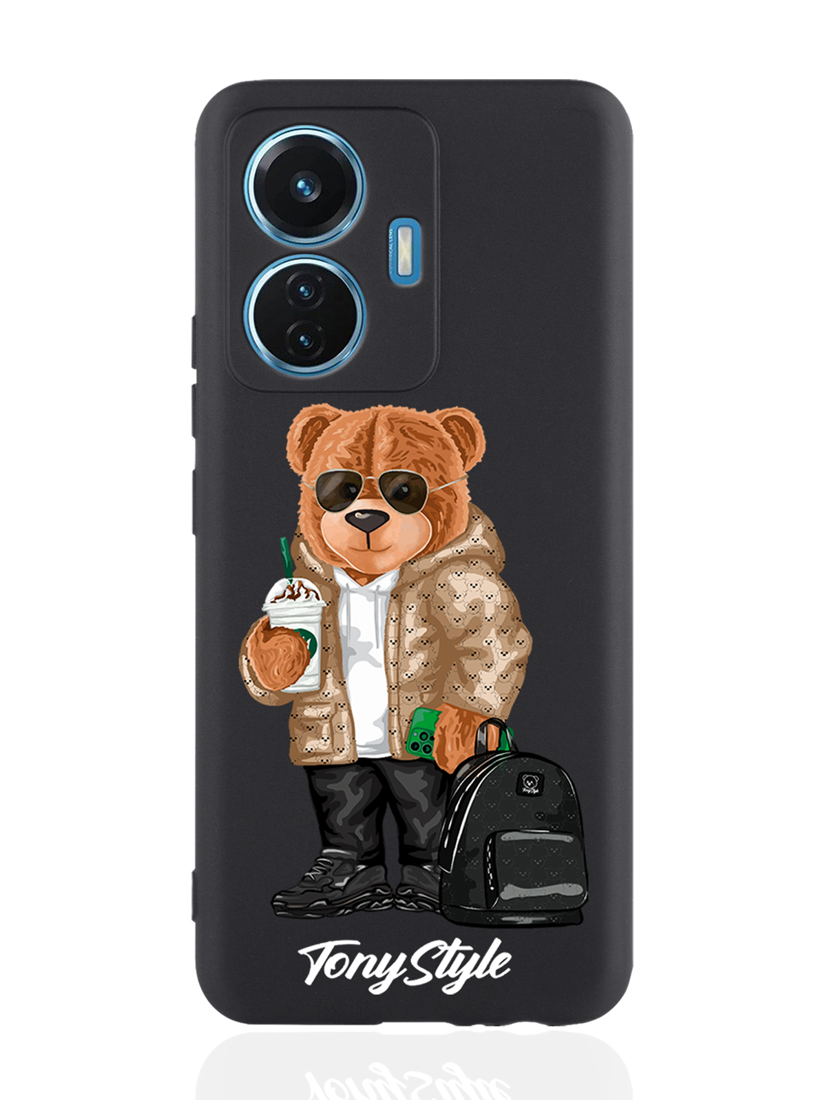 

Чехол Tony Style для Vivo T1/S15e Tony Style в очках черный, Коричневый;черный;белый