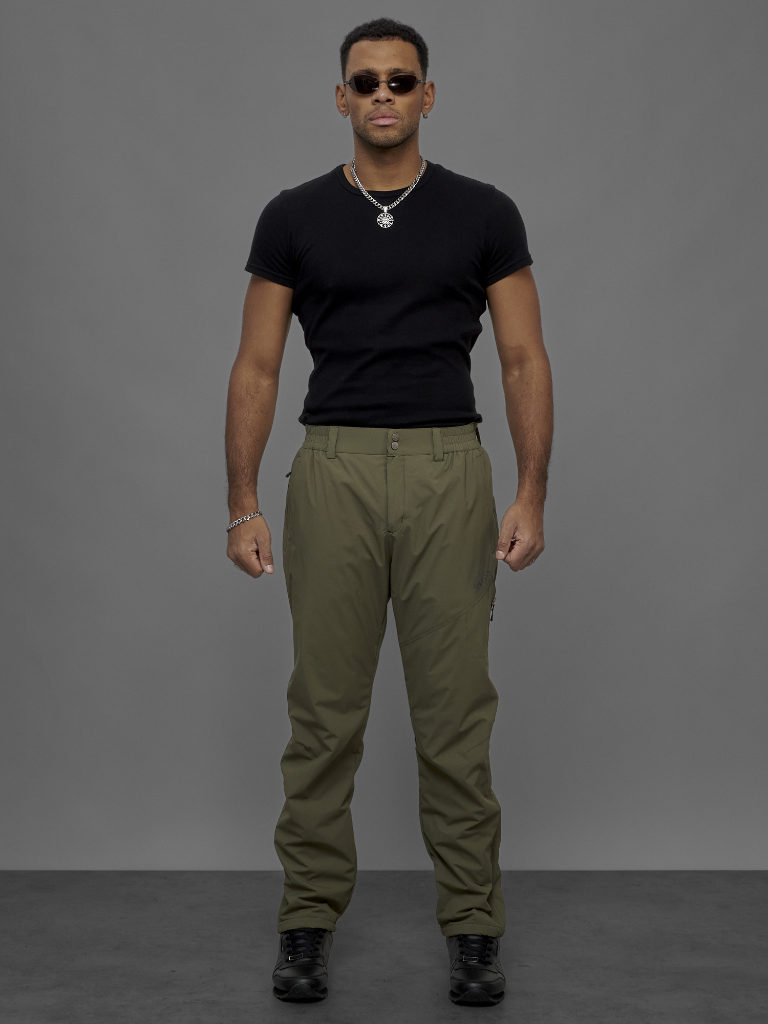 

Спортивные брюки мужские NoBrand OI-2211-1 хаки 3XL, OI-2211-1