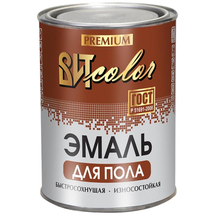 

Эмаль для пола быстросохнущая ВИТcolor красно-коричневая, 0,8кг