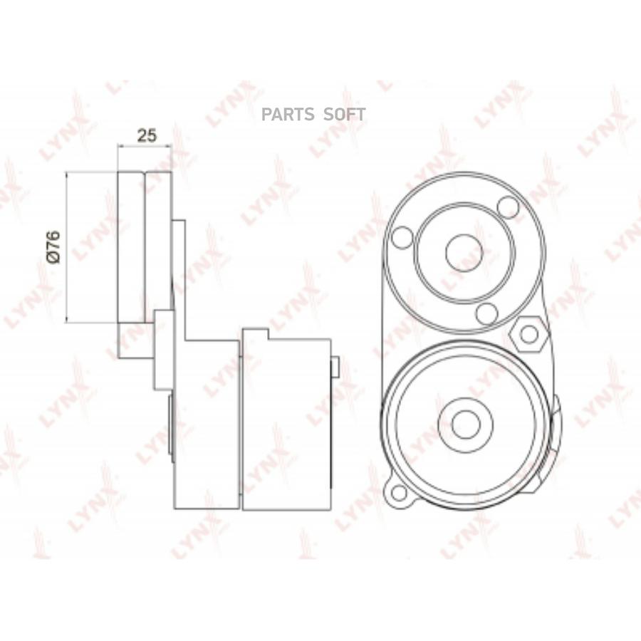 

Натяжитель Руч.Ремня С Роликом Vw/Audi 2.4-2.8 1991 => LYNXauto арт. PT-3005