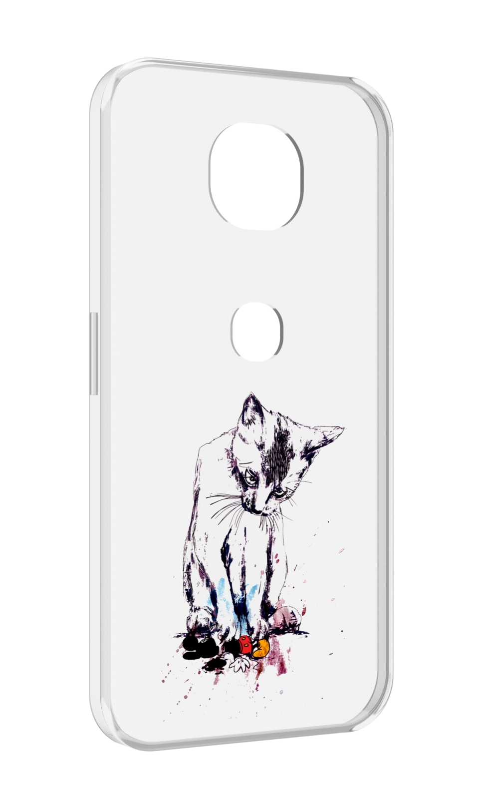 

Чехол MyPads кот и микки для Motorola Moto G5S (XT1799-2), Прозрачный, Tocco