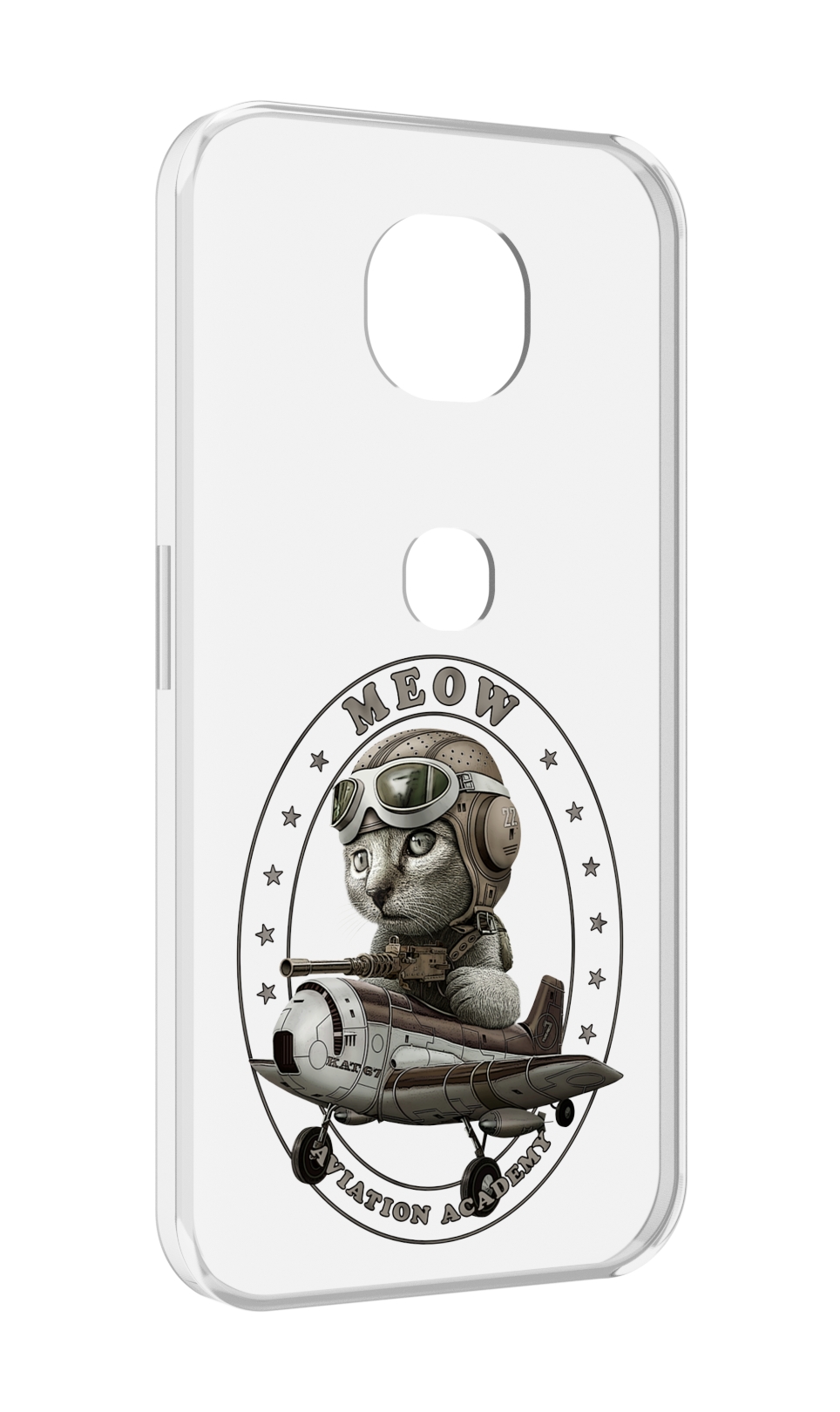 

Чехол MyPads кот в самолете для Motorola Moto G5S (XT1799-2), Прозрачный, Tocco