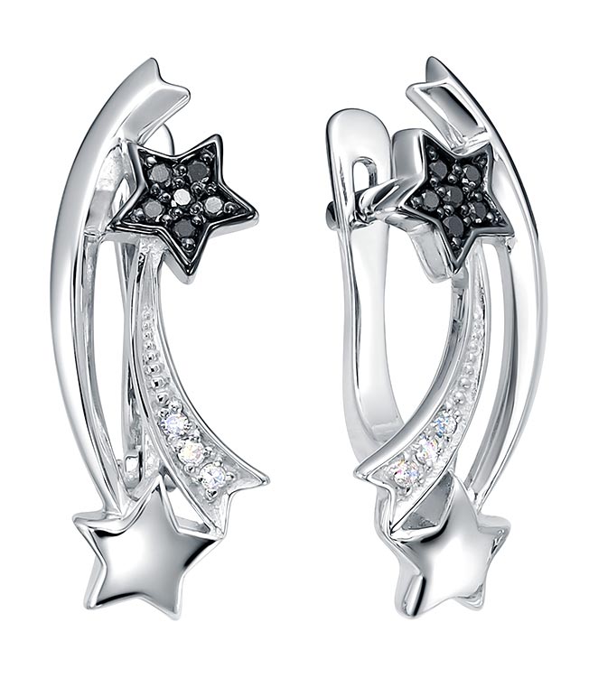

Серьги из белого золота с бриллиантом Vesna jewelry 21184-256-27-00, 21184-256-27-00