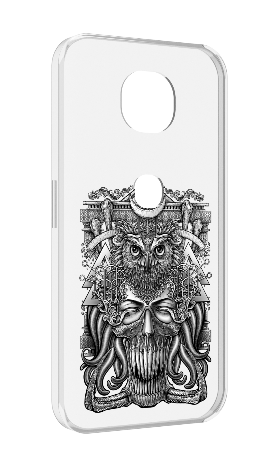 

Чехол MyPads зубастая сова для Motorola Moto G5S (XT1799-2), Прозрачный, Tocco